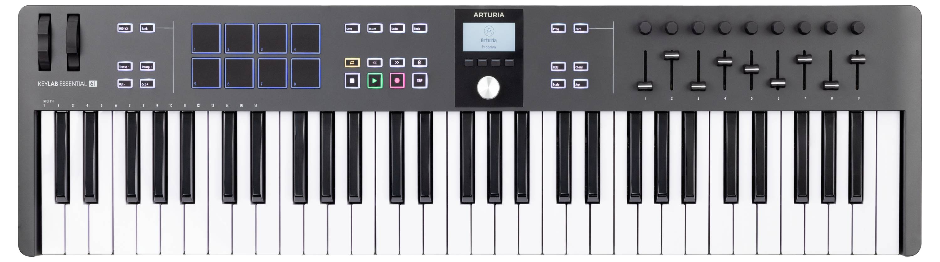 Arturia KeyLab Essential 61 mk3 Keyboard Schwarz