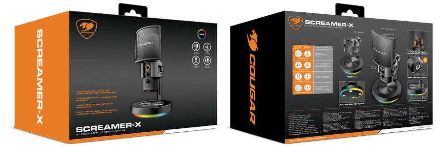 Cougar Stand Studiomikrofon CGR-U163RGB-500MK Übertragungsart (Details):Kabelgebunden