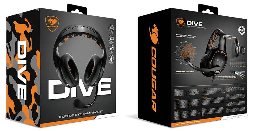 Cougar CGR-P50B-270 Over Ear Headset kabelgebunden Stereo Schwarz Gaming