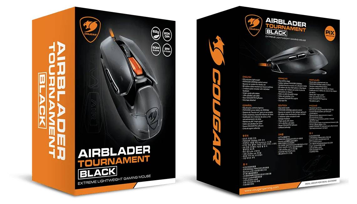 Cougar CGR-WONB-M487 Gaming-Maus Kabelgebunden Optisch Schwarz 6 Tasten 20000 dpi