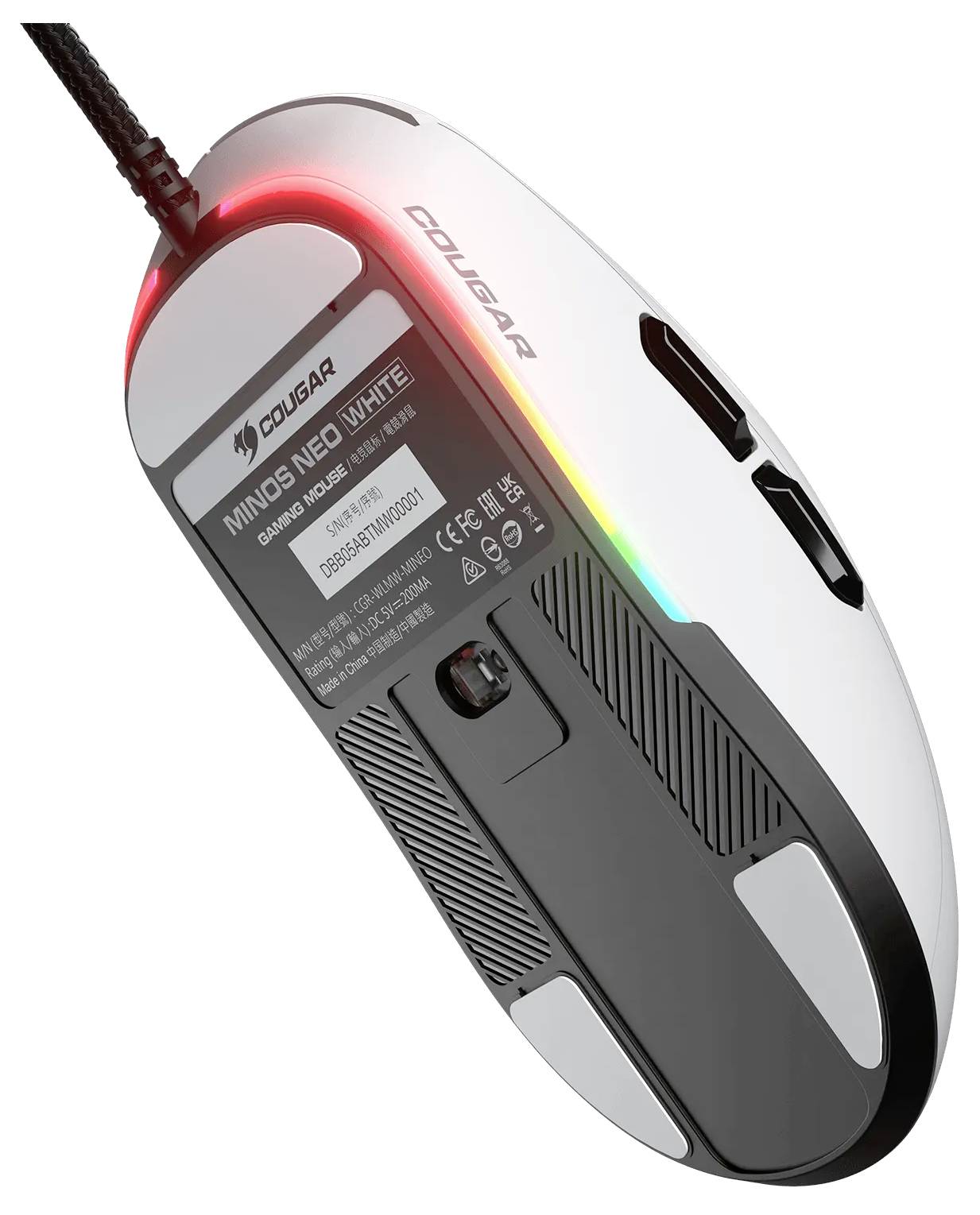 Cougar CGR-WLMW-MINEO Gaming-Maus Kabelgebunden Optisch Weiß 6 Tasten 6200 dpi