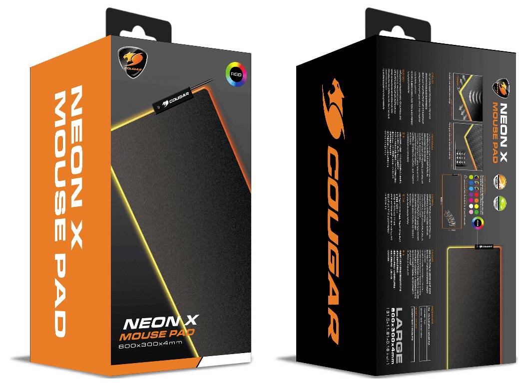 Cougar CGR-NEON-X Gaming-Mauspad Schwarz