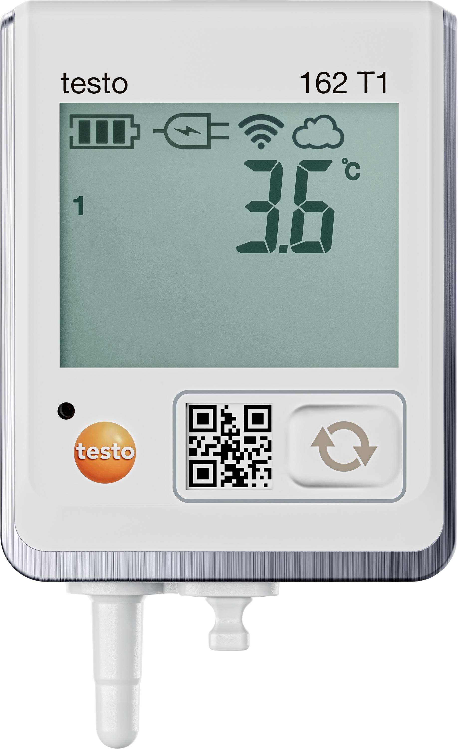 Testo 0572 1621 162 T1 Temperatur-Datenlogger Messgröße Temperatur -30 bis 50 °C inkl. Wandhalteru