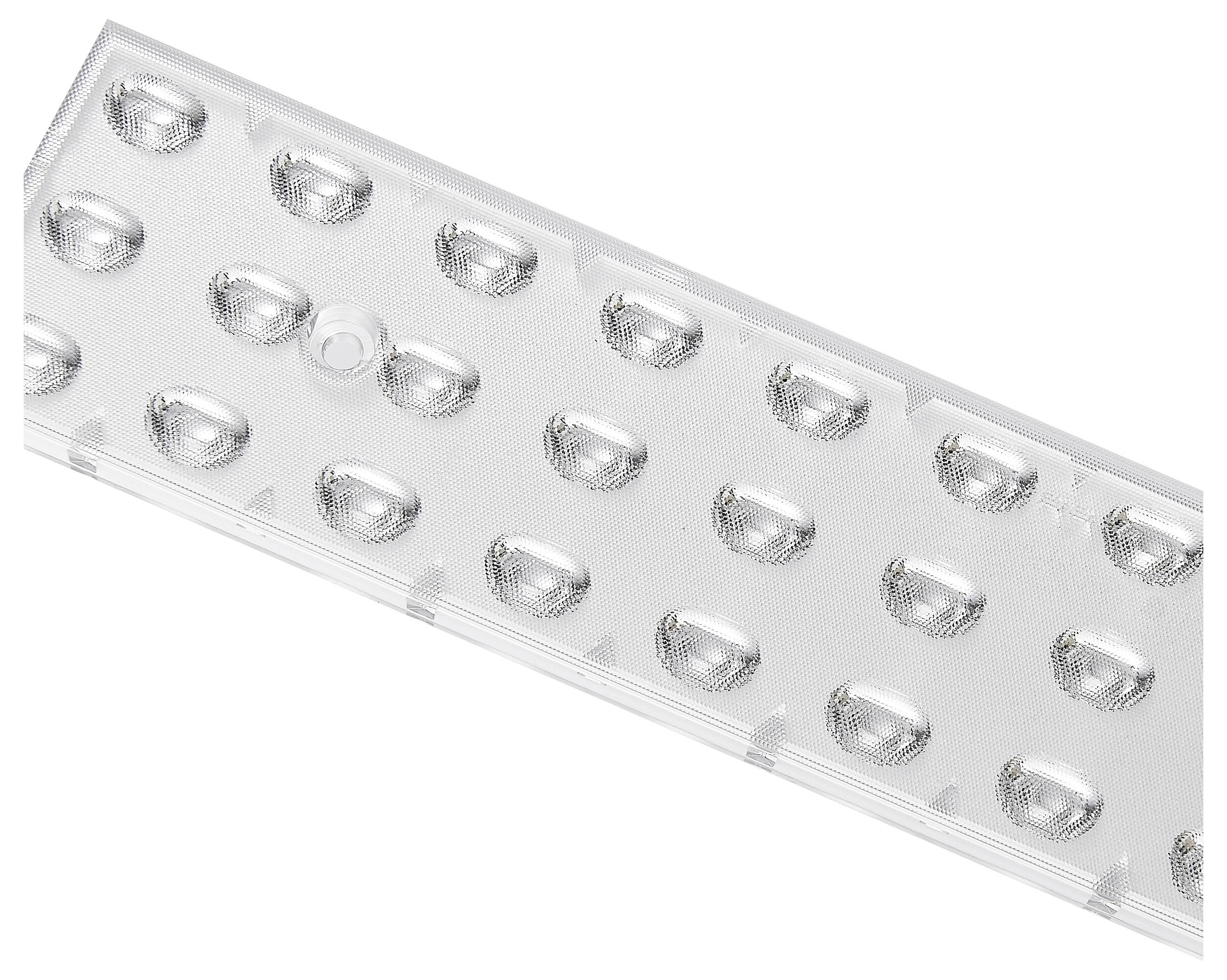 Ein durchsichtiger Blisterstreifen mit mehreren runden Vertiefungen, wahrscheinlich zur Aufnahme von Tabletten oder Kapseln.