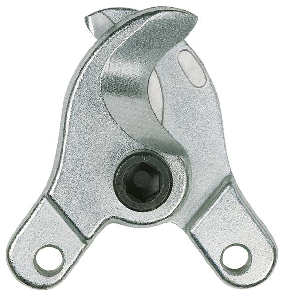 Metallhalterung mit einem zentralen Bolzen, die zwei Löcher zur Befestigung aufweist.