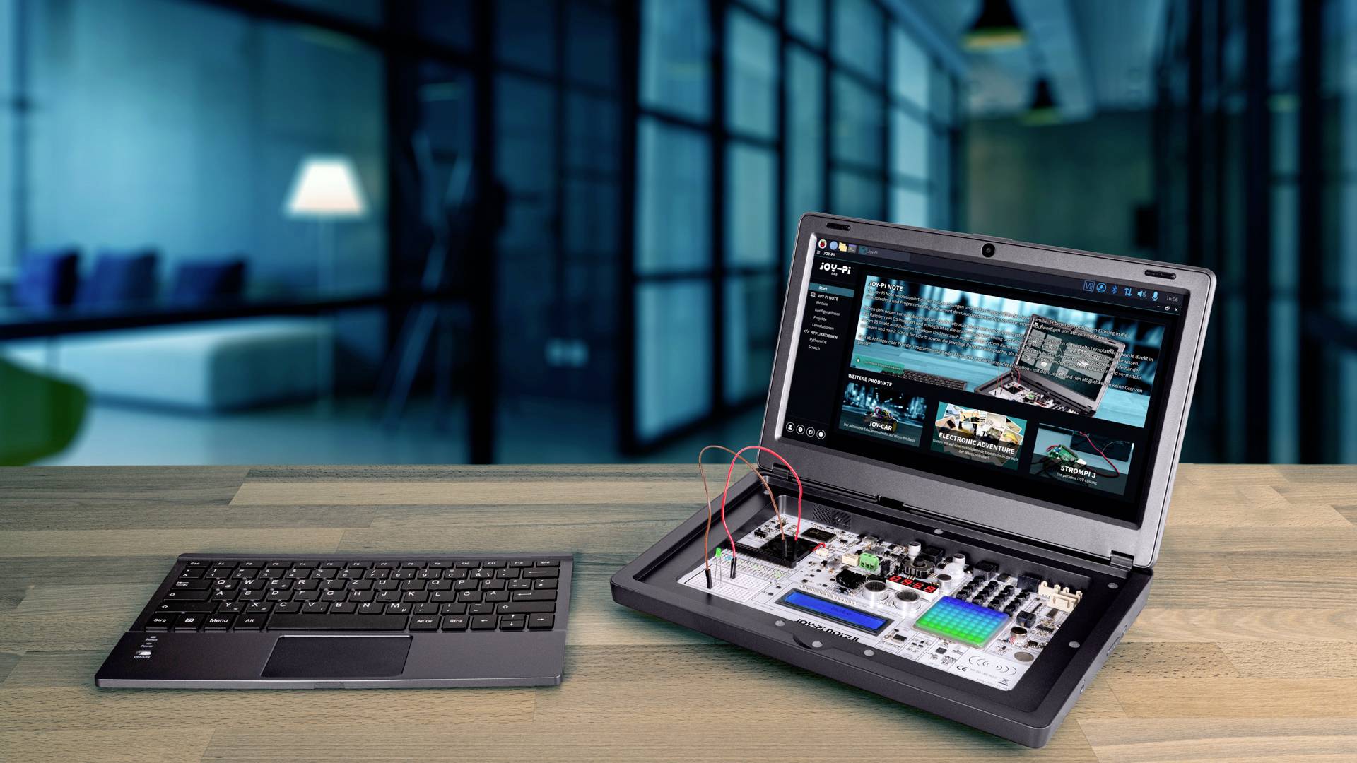 Joy-it JP-Notebook-Pi5 inkl. Aufbewahrungskoffer, inkl. Netzteil