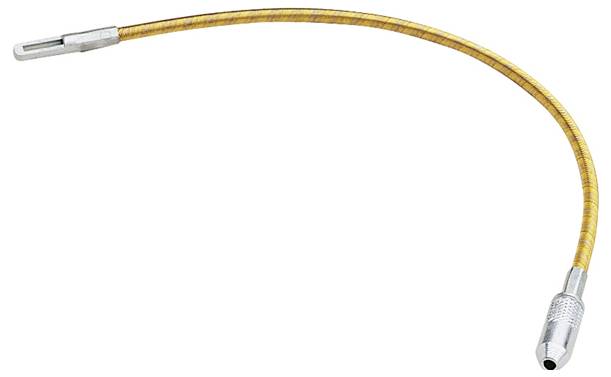 Flexibles Verlängerungsrohr mit Metallenden, verwendet zum Erreichen schwer zugänglicher Bereiche.