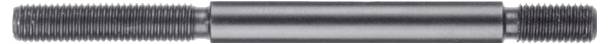 Eine zylindrische Metallstange mit Gewinde an beiden Enden, die typischerweise in mechanischen oder strukturellen Anwendungen zum Befestigen oder Montieren verwendet wird.
