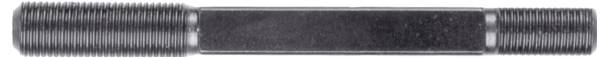 Eine Gewindestange mit beidseitigen Gewinden, die zum Befestigen oder Verbinden von Komponenten in mechanischen Baugruppen verwendet wird.