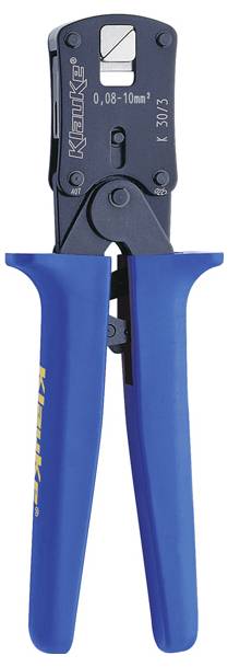 Blau-handgriffige Crimpzange für Drahtquerschnitte von 0,08-10 mm².