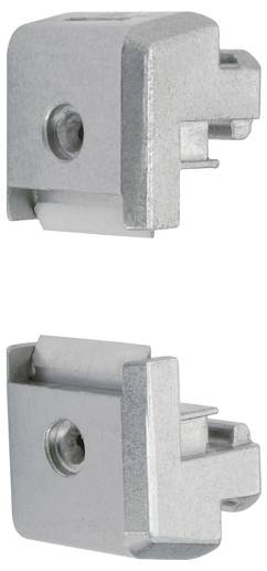 Zwei Metallscharniere, vertikal übereinander angeordnet; jedes zeigt eine quadratische Form mit einer zylindrischen Vorsprung und einem Befestigungsloch.