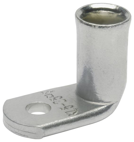 Eine metallische Kabelöse mit einer hohlen Tülle und Flanschloch zum Anschluss von Kabeln oder Drähten an elektrische Geräte.