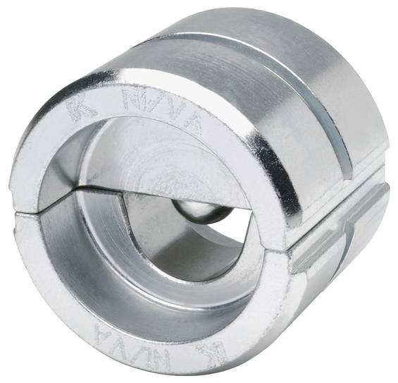 Ein zylindrischer Metallgewicht mit einer zentralen Kugel und gravierten Markierungen auf der Oberfläche.