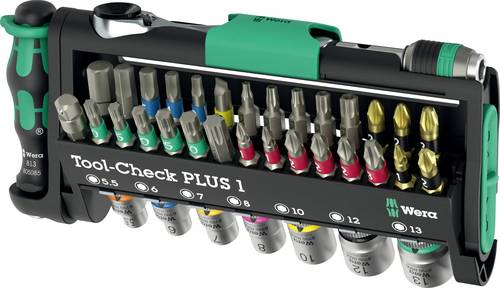 Wera Tool-Check PLUS 1 05049055001 Bit-Set 39teilig Schlitz, Kreuzschlitz Phillips, Kreuzschlitz Po