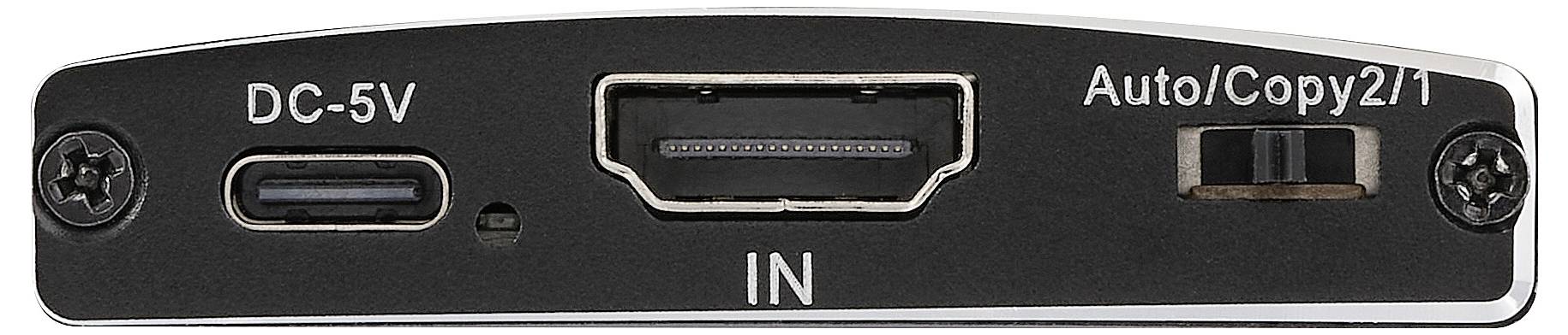 SpeaKa Professional SP-HDMIS-200 HDMI-Splitter mit Aluminiumgehäuse, Ultra HD-fähig 3840 x 2160 Pixel Schwarz