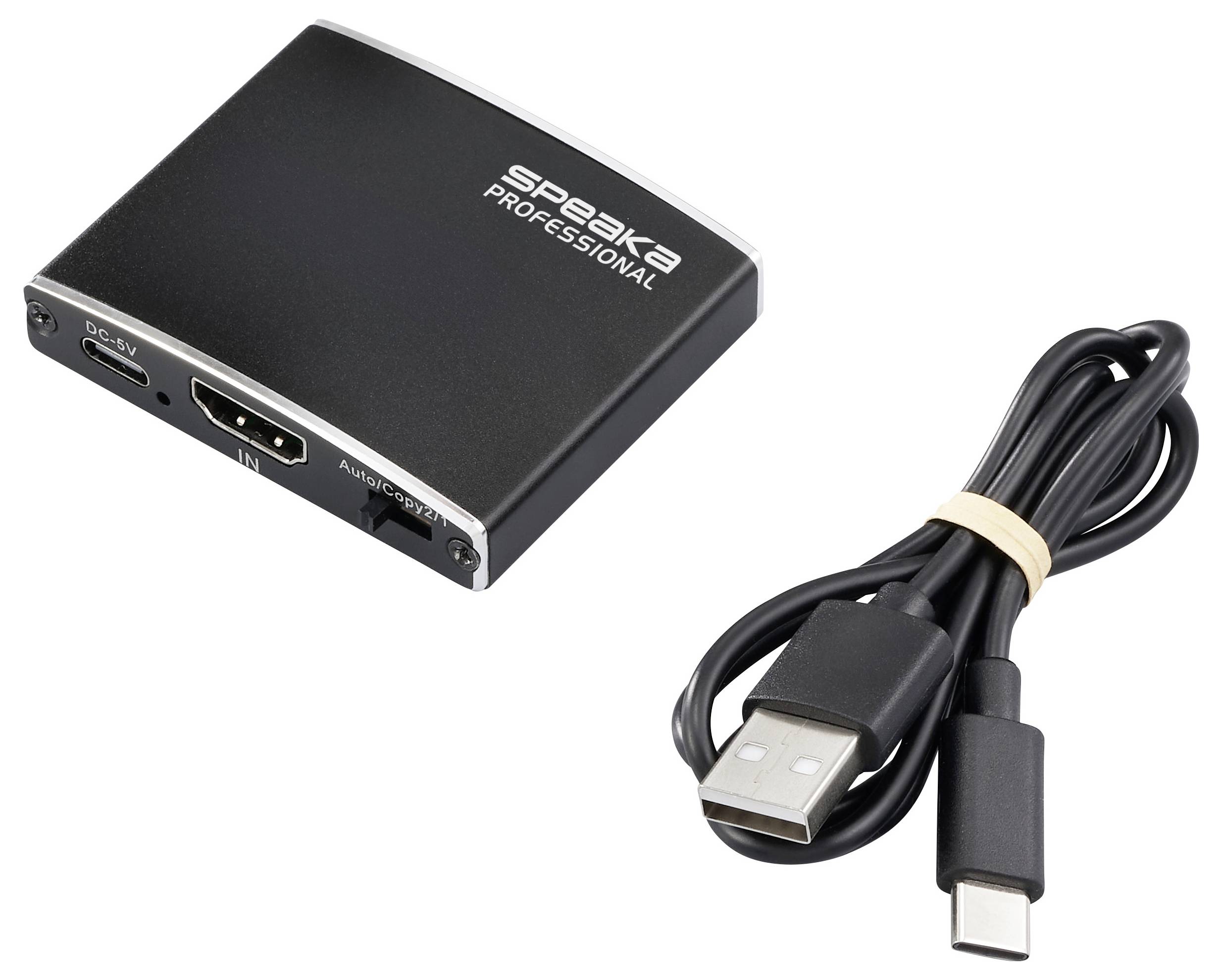 SpeaKa Professional HDMI-Splitter 3840 x 2160 Pixel Schwarz
