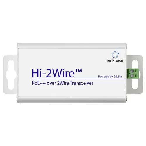 Renkforce RF-6861940 PoE++ over 2Wire Transceiver 2-Draht Reichweite (max.): 300m 1 St. 100MBit/s mit PoE-Funktion Renkforce RF-6861940 PoE++ over 2Wire Transceiver 2-Draht Reichweite (max.): 300m 1 St. 100MBit/s mit PoE-Funktion