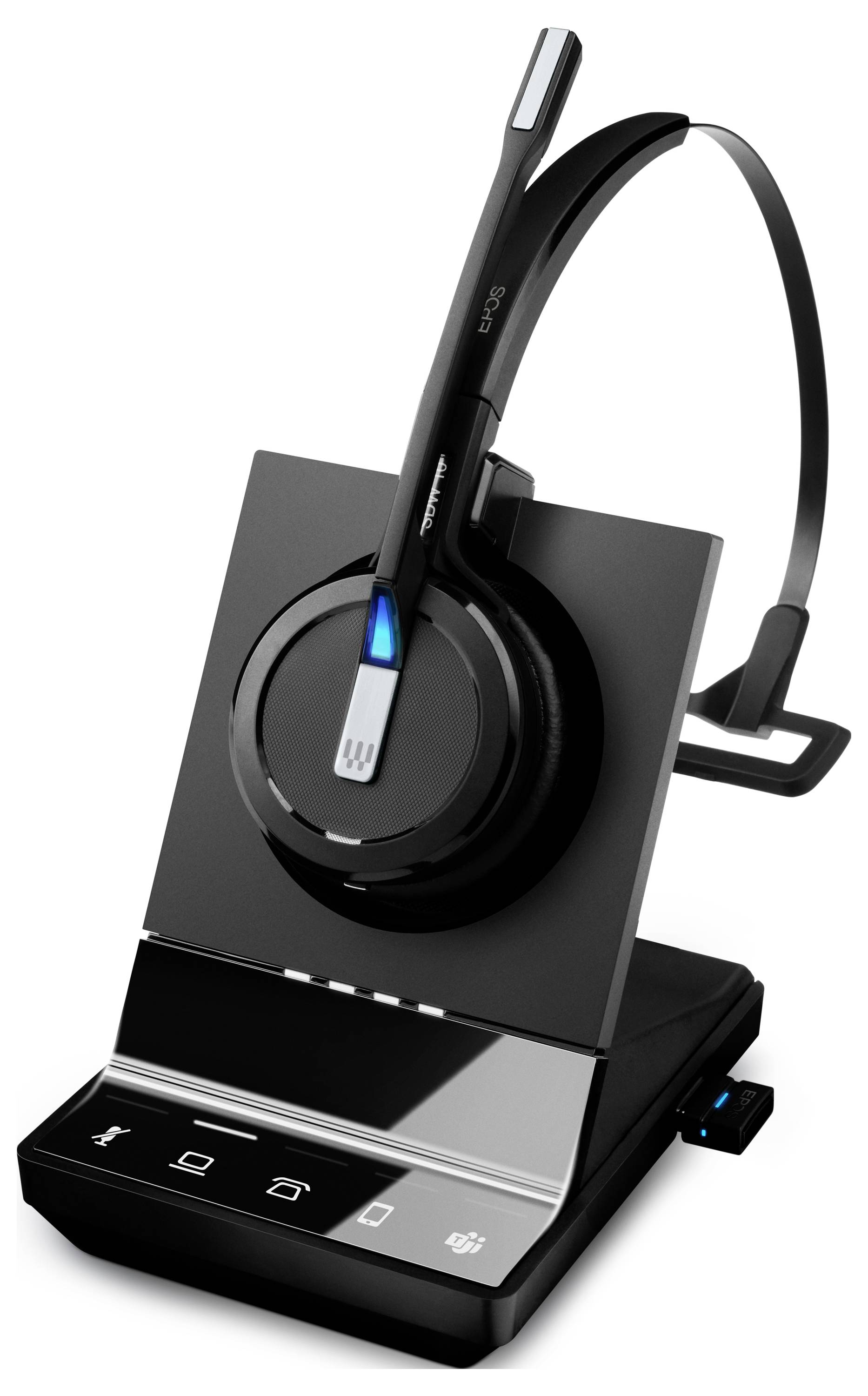 EPOS IMPACT SDW 5016T On Ear Headset Kabellos, DECT Mono Noise Cancelling, Mikrofon-Rauschunterdrückung Telefon