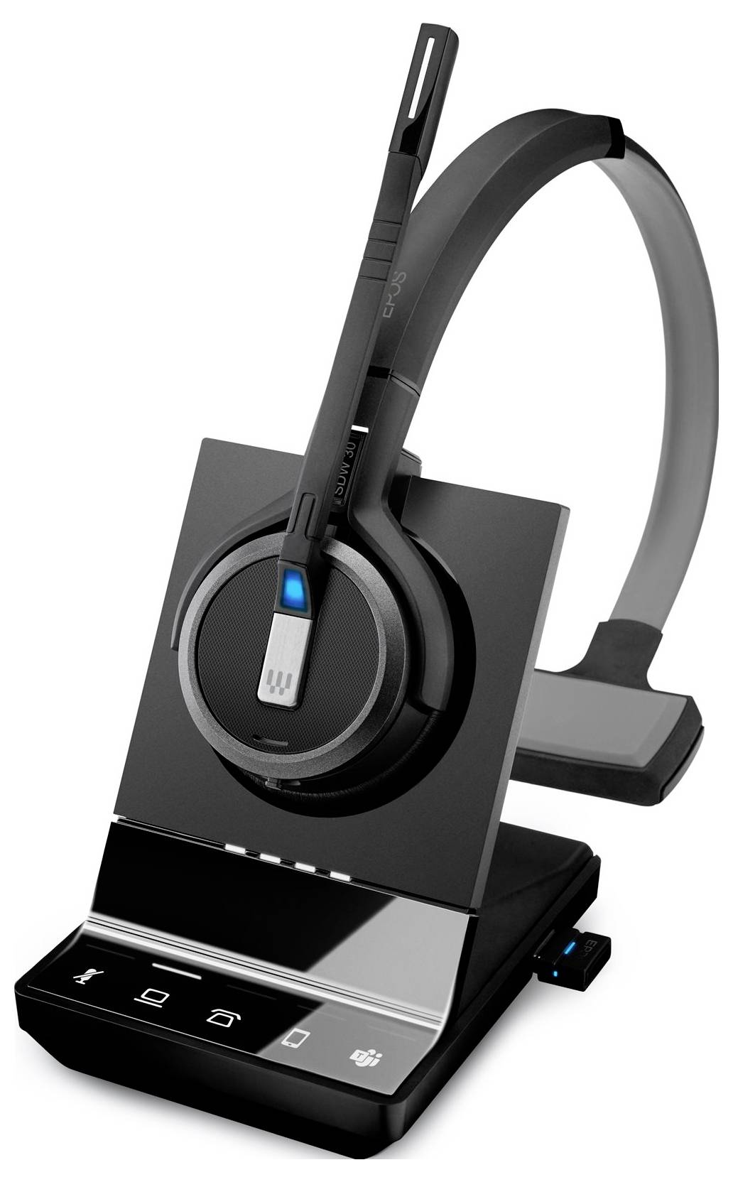EPOS IMPACT SDW 5036T On Ear Headset Kabellos, DECT Mono Noise Cancelling, Mikrofon-Rauschunterdrückung Telefon