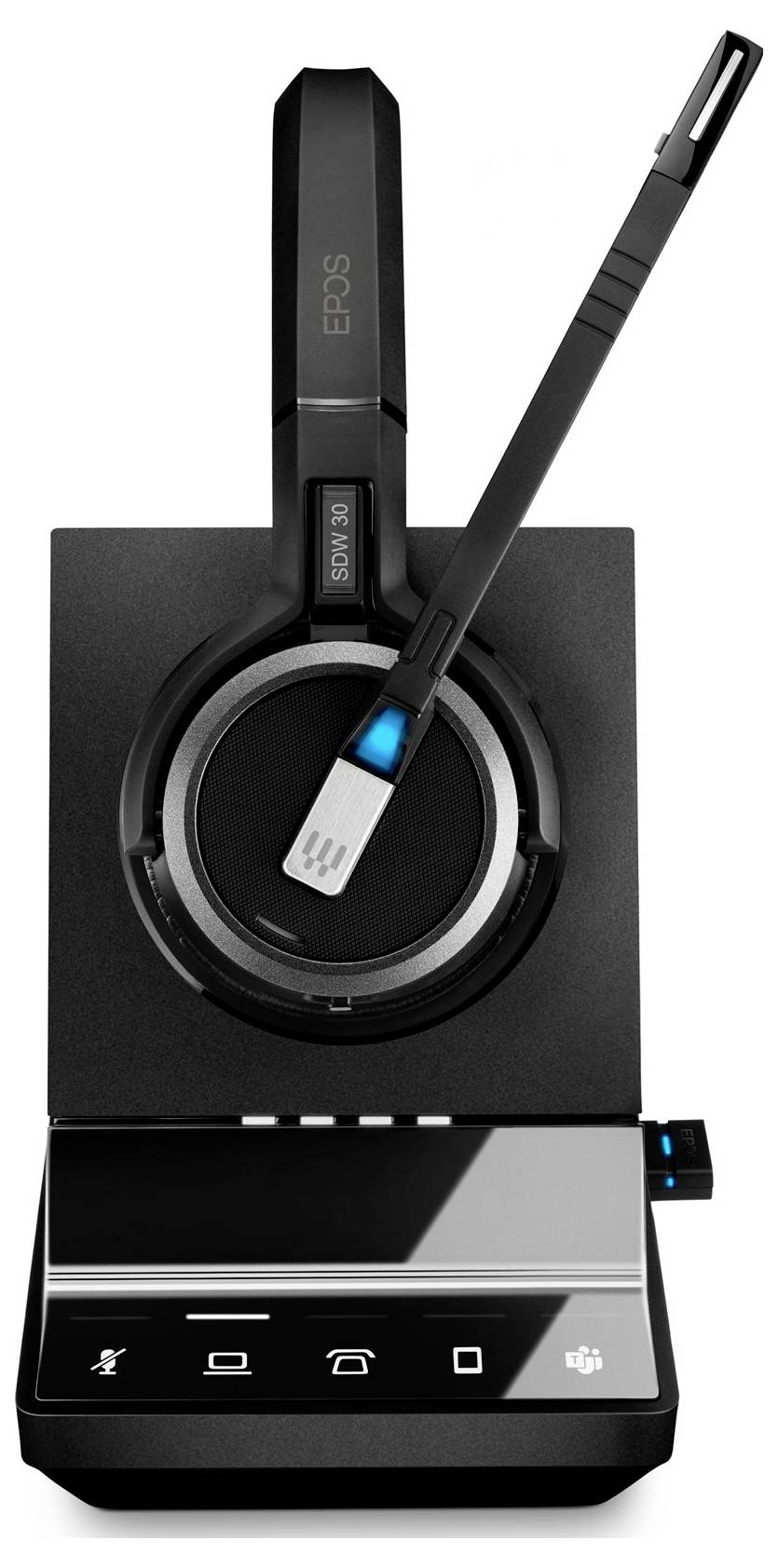 EPOS IMPACT SDW 5036T On Ear Headset Kabellos, DECT Mono Noise Cancelling, Mikrofon-Rauschunterdrückung Telefon