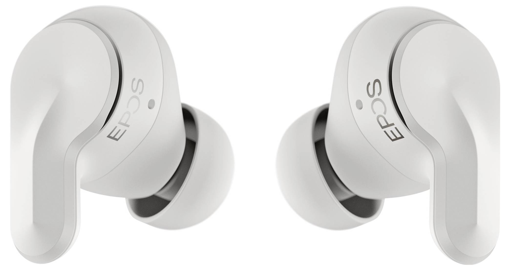 EPOS ADAPT E1 In Ear Headset Kabellos, Bluetooth® Stereo Weiß Noise Cancelling, Mikrofon-Rauschunterdrückung Headset, Ladecase