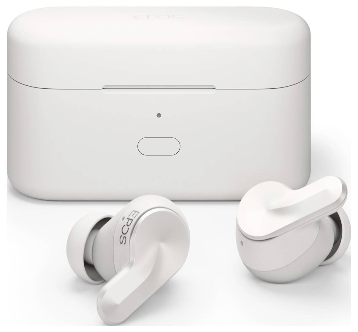 EPOS ADAPT E1 In Ear Headset Kabellos, Bluetooth® Stereo Weiß Noise Cancelling, Mikrofon-Rauschunterdrückung Headset, Ladecase