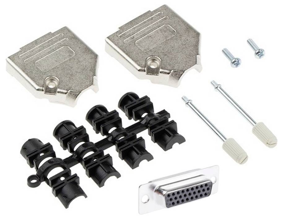 MH Connectors MHDTZK15HD26FS-K D-SUB Buchsenleisten-Set 180 ° Polzahl: 15 Lötkelch 1 St.