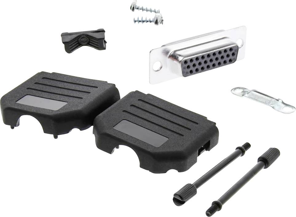 MH Connectors MHDPPK15HD26FS-K D-SUB Buchsenleisten-Set 180° Polzahl: 15 Lötkelch 1St.