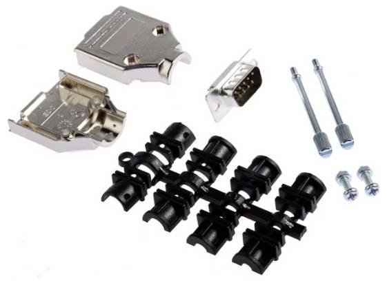 MH Connectors MHDTPK9-DB9P-K D-SUB Stiftleisten-Set 180° Polzahl: 9 Lötkelch 1St.