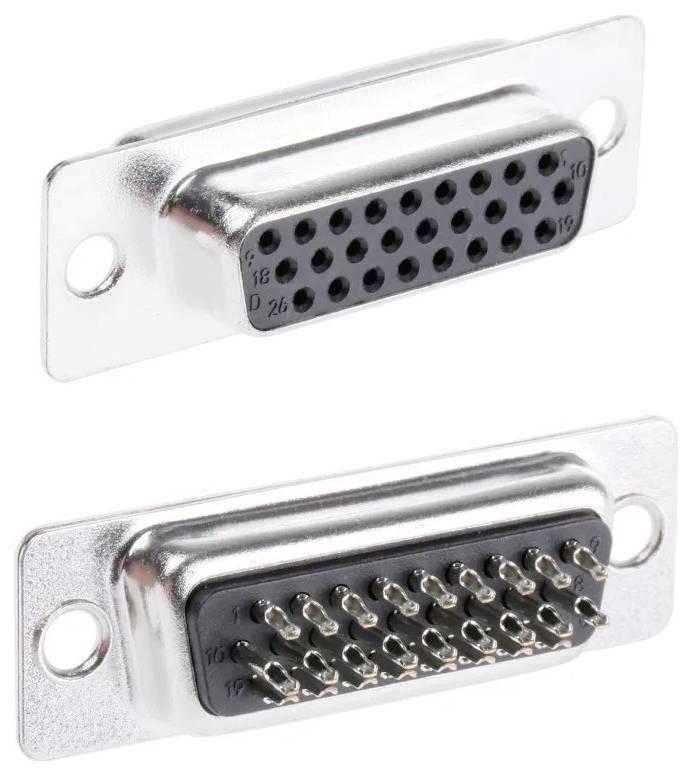 MH Connectors MHHDS26-F-N-B-S D-SUB Steckverbinder 180° Polzahl: 26 Print