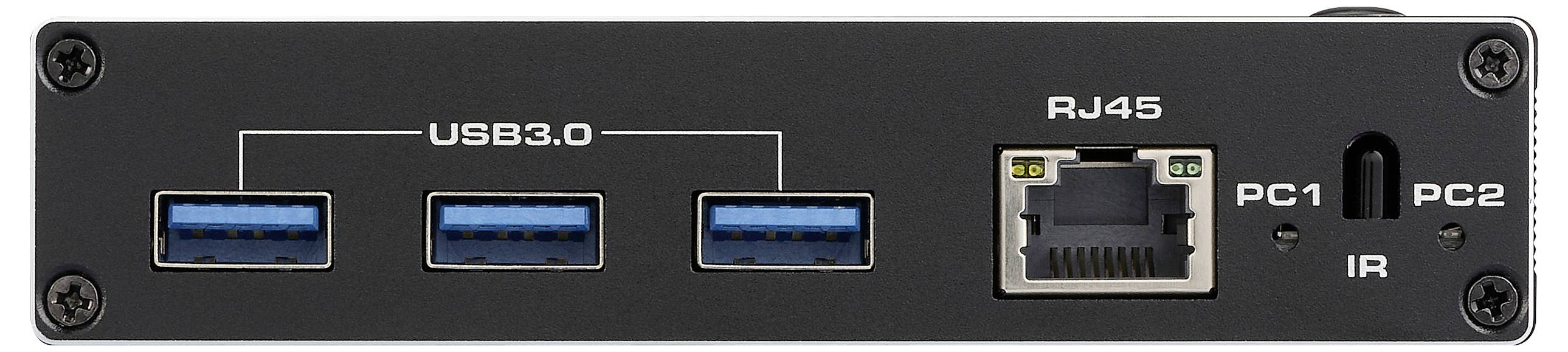 SpeaKa Professional HDMI 2.1 Slim KVM 2X1 USB3.0 +IR, Black HDMI-Switch HDMI 3840 x 2160 Pixel