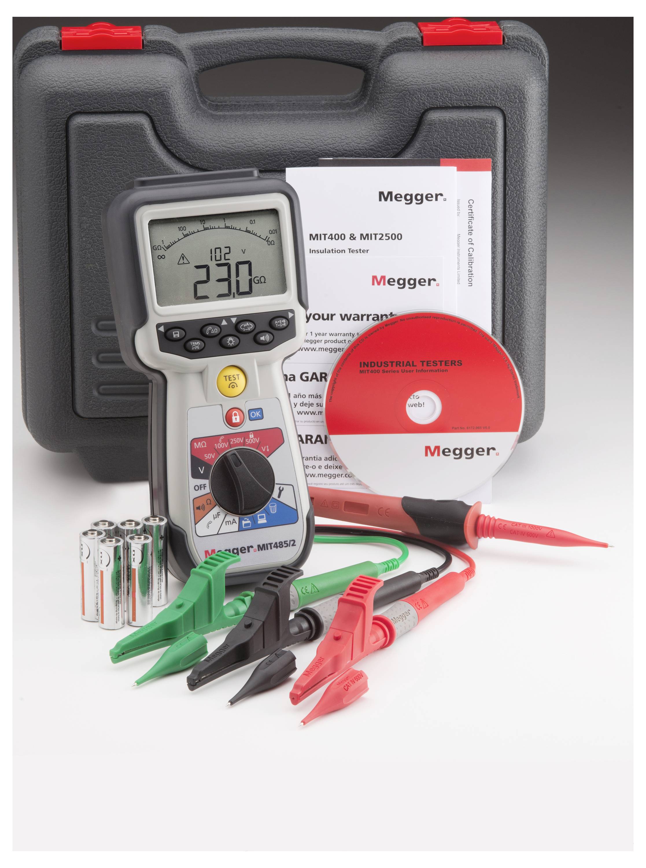 Megger MIT485/2 Isolationsmessgerät 50 V, 100 V, 250 V, 500V 100 GΩ