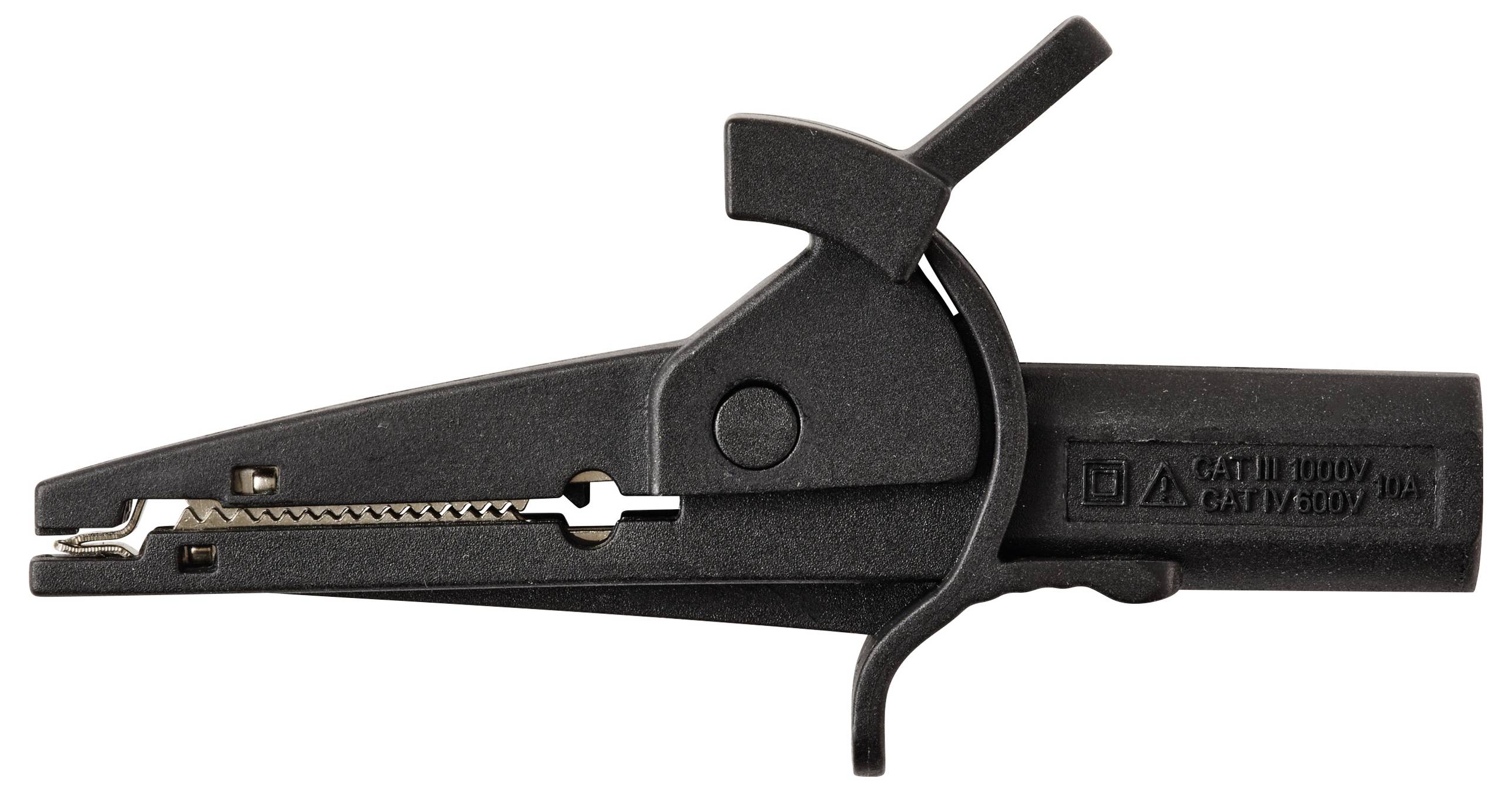 VOLTCRAFT MSK-130 Krokodilklemme gerade CAT IV 600 V, CAT III 1000V 10A Schwarz