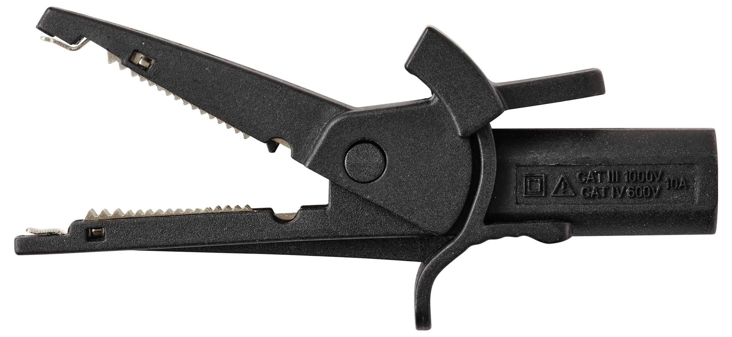 VOLTCRAFT MSK-130 Krokodilklemme gerade CAT IV 600 V, CAT III 1000V 10A Schwarz