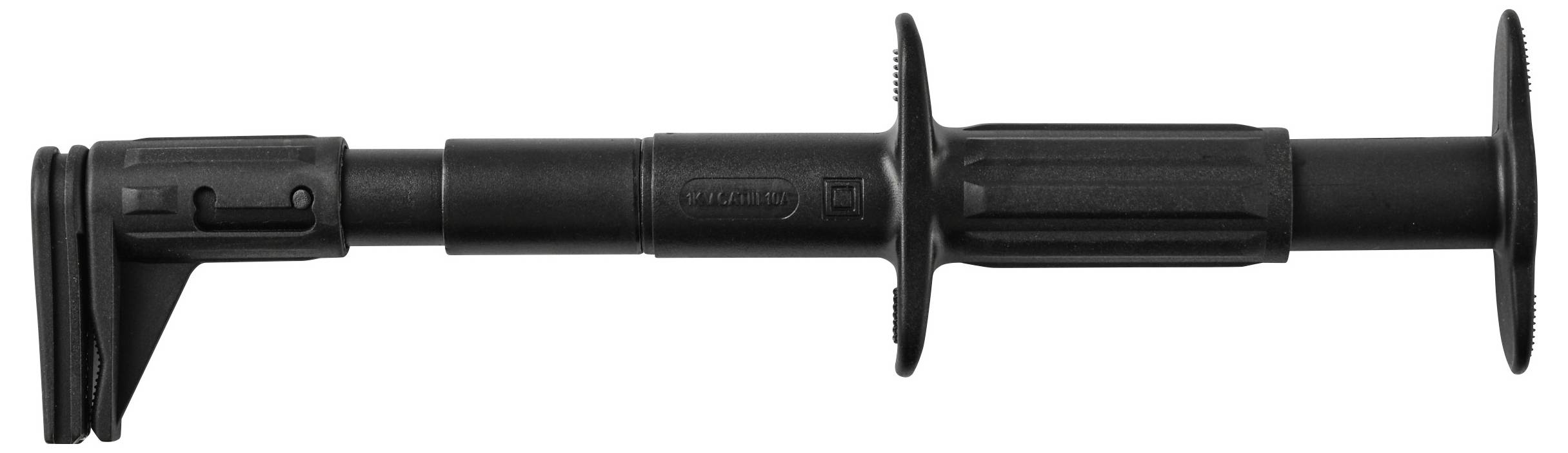 VOLTCRAFT MSK-140 Sicherheits-Flachmessabgreifer für Stromschienen Steckanschluss 4mm CAT III 1000V 10A Schwarz