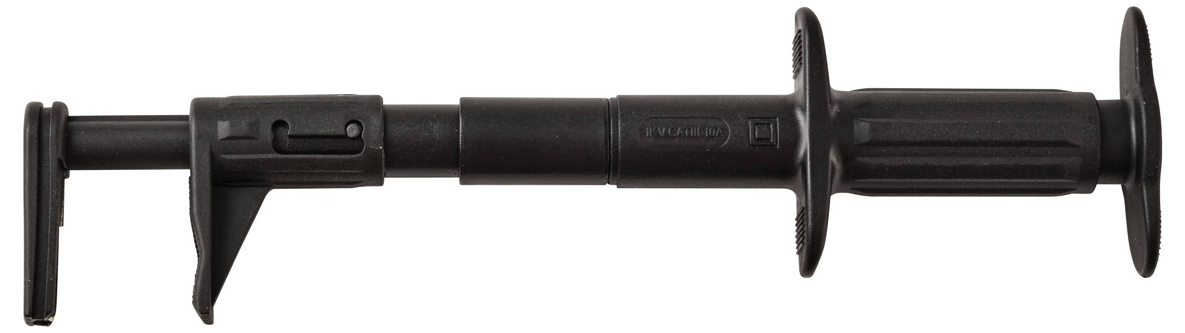 VOLTCRAFT MSK-140 Sicherheits-Flachmessabgreifer für Stromschienen Steckanschluss 4mm CAT III 1000V 10A Schwarz