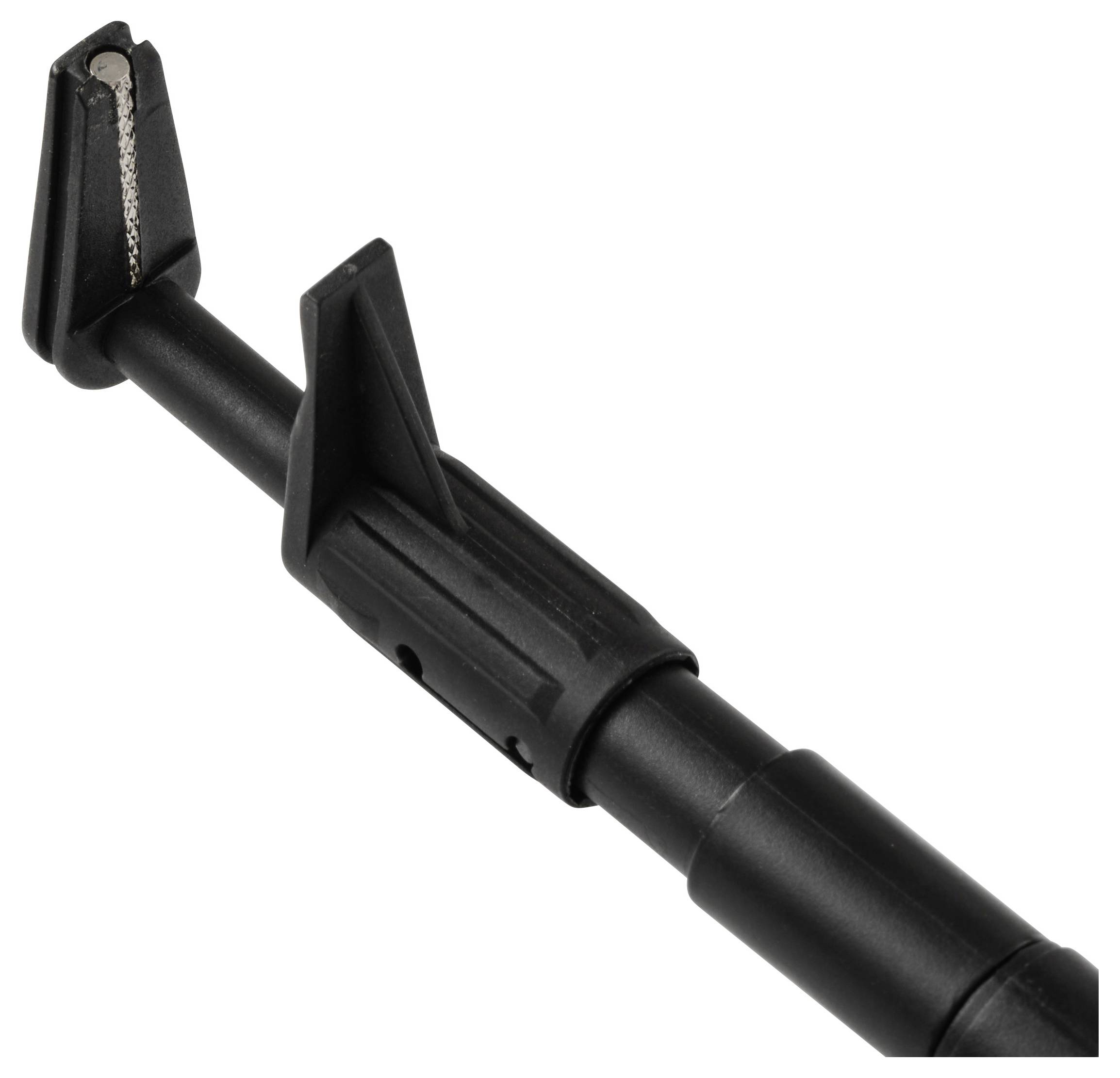 VOLTCRAFT MSK-140 Sicherheits-Flachmessabgreifer für Stromschienen Steckanschluss 4mm CAT III 1000V 10A Schwarz