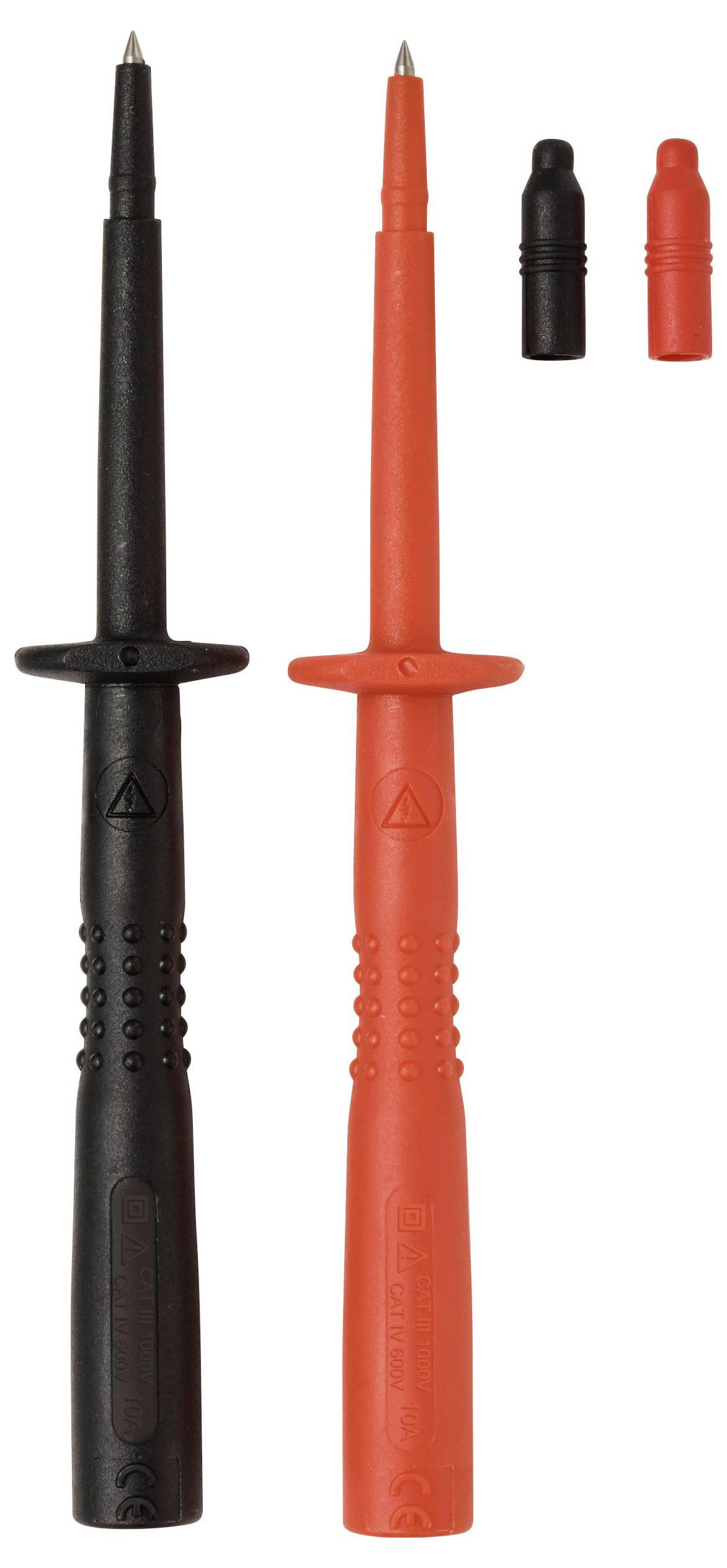 VOLTCRAFT MSS-110 Sicherheits-Prüfspitzen-Set Steckanschluss 4mm CAT IV 600 V, CAT III 1000V Rot, Schwarz 1 Set