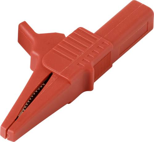 VOLTCRAFT MSK-125 Krokodilklemme kurz CAT II 300 V 10 A Rot