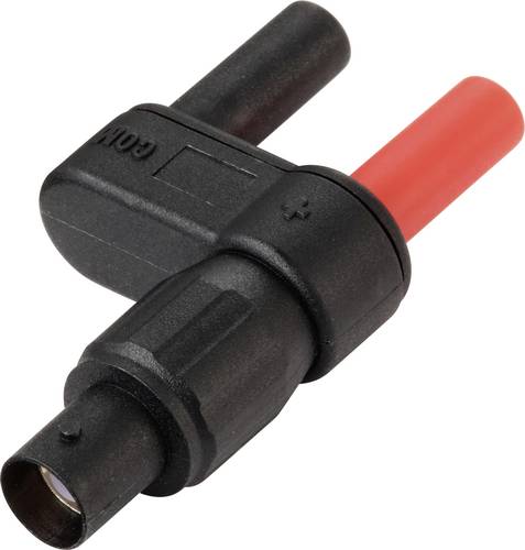 VOLTCRAFT MSC-120 Adapterstecker BNC-Buchse - Stecker 4mm gerade, isoliert Schwarz