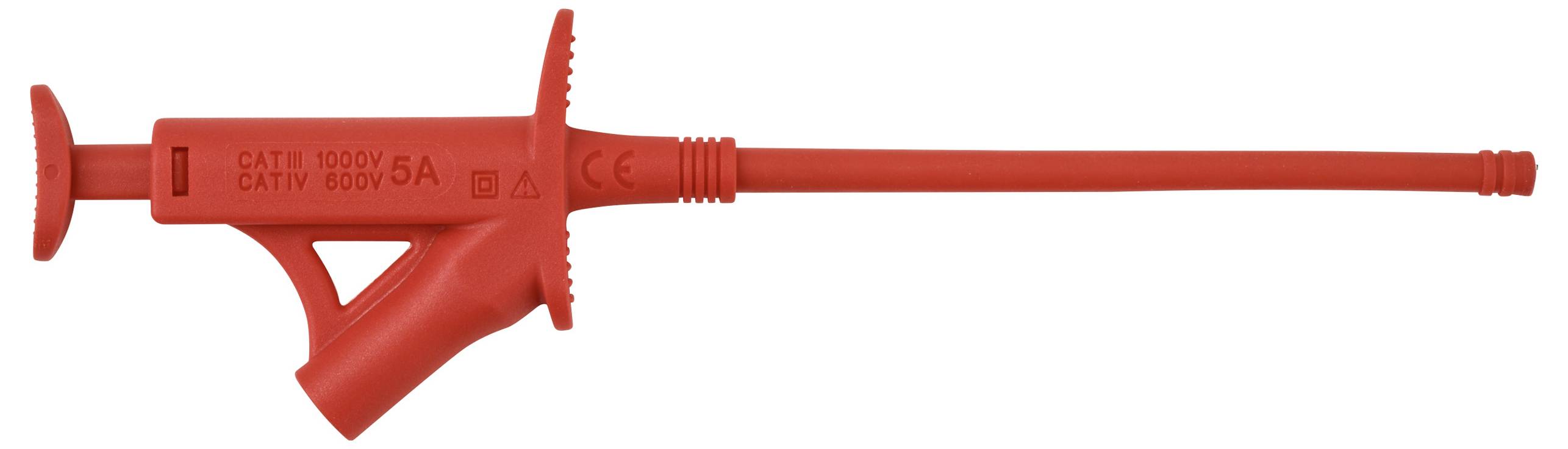 VOLTCRAFT MSK-120 rot Sicherheits-Klemmprüfspitze CAT IV 600 V, CAT III 1000V Rot