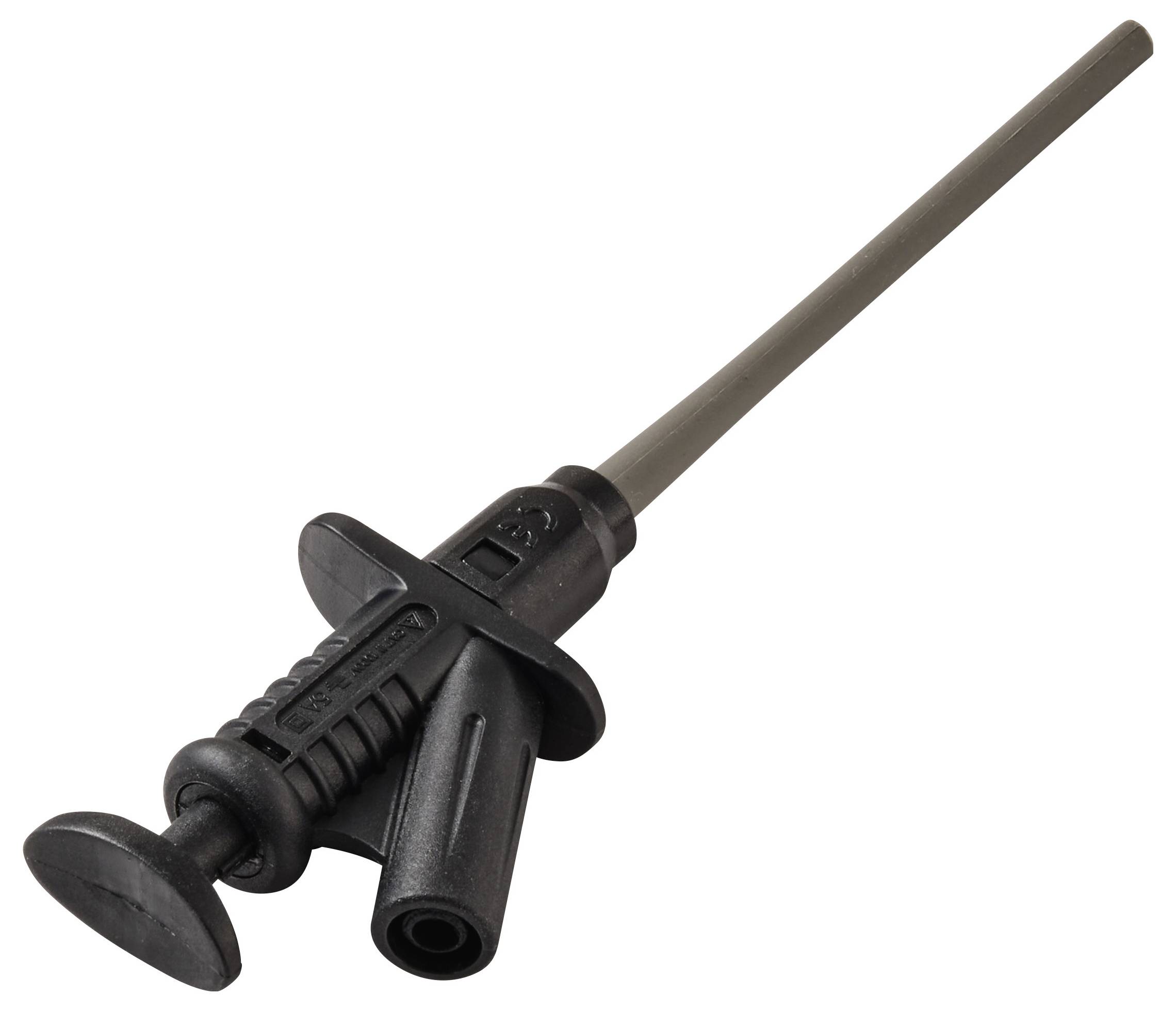 VOLTCRAFT MSK-122sw Sicherheits-Klemmprüfspitze Steckanschluss 4mm CAT II 1000V Schwarz