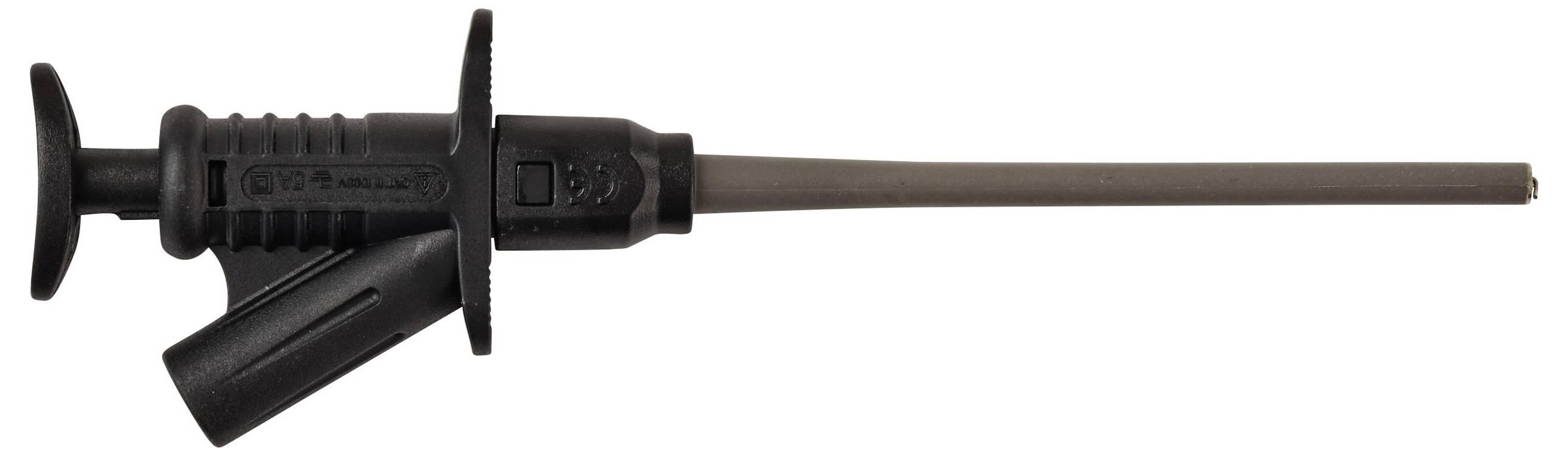 VOLTCRAFT MSK-122sw Sicherheits-Klemmprüfspitze Steckanschluss 4mm CAT II 1000V Schwarz