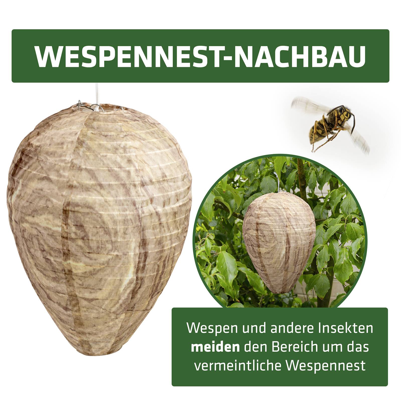 Gardigo Wespenfrei Abschreckung Wespennest-Attrappe (B x H x T) 200 x 300 x 200 mm 1 St.