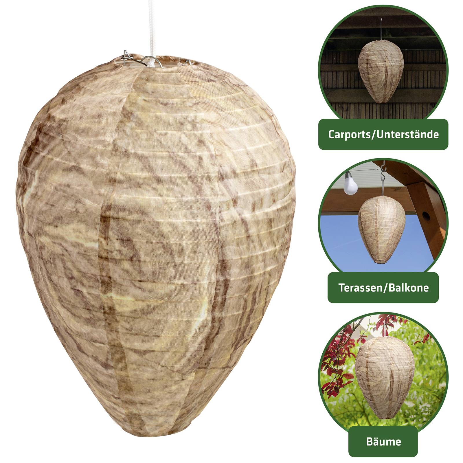 Gardigo Wespenfrei Abschreckung Wespennest-Attrappe (B x H x T) 200 x 300 x 200mm 1St.