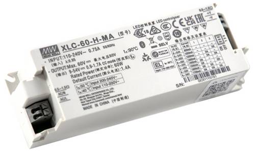 MEAN WELL LED-Konverter 60 W 12 V Betriebsspannung max.: 300 V