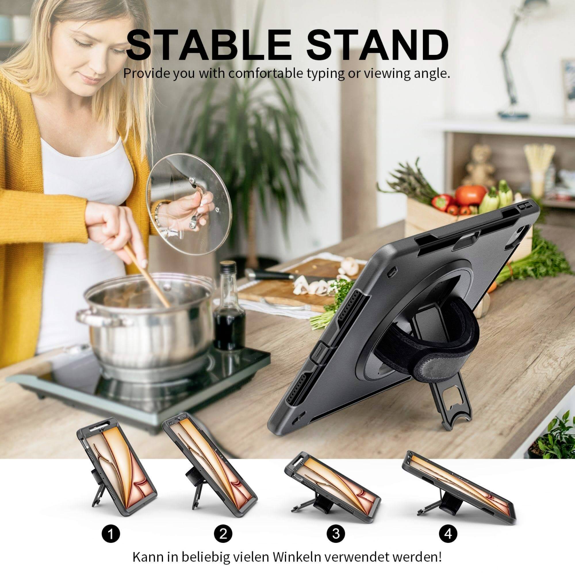 JT Berlin 30014 Tablet Hülle Apple Apple iPad Air 13" (M3 2025, M2 2024), iPad Pro 12,9" (6. Generation 2022, 5. Generation 2021