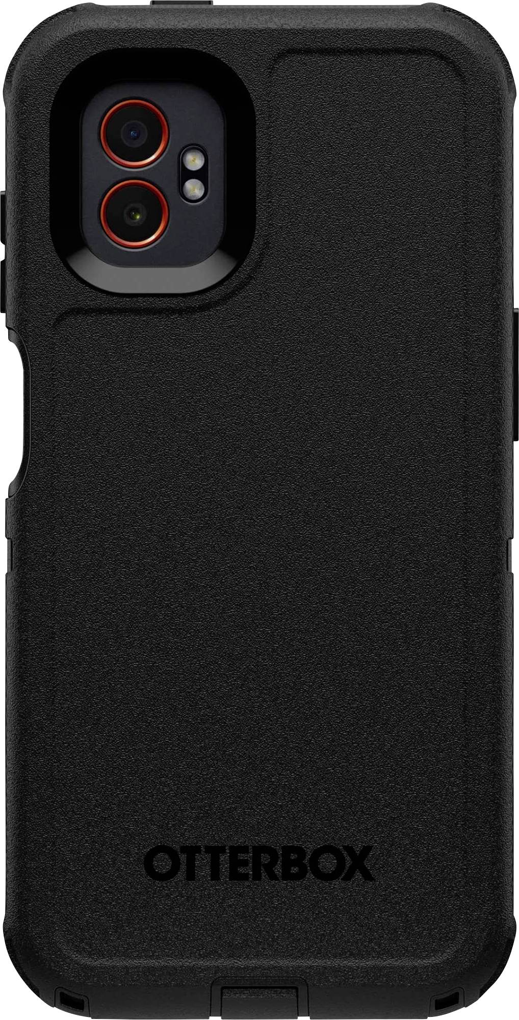 Schwarze OtterBox Handyhülle mit Aussparung für doppelte Rückkamera, entwickelt für Langlebigkeit und Schutz.