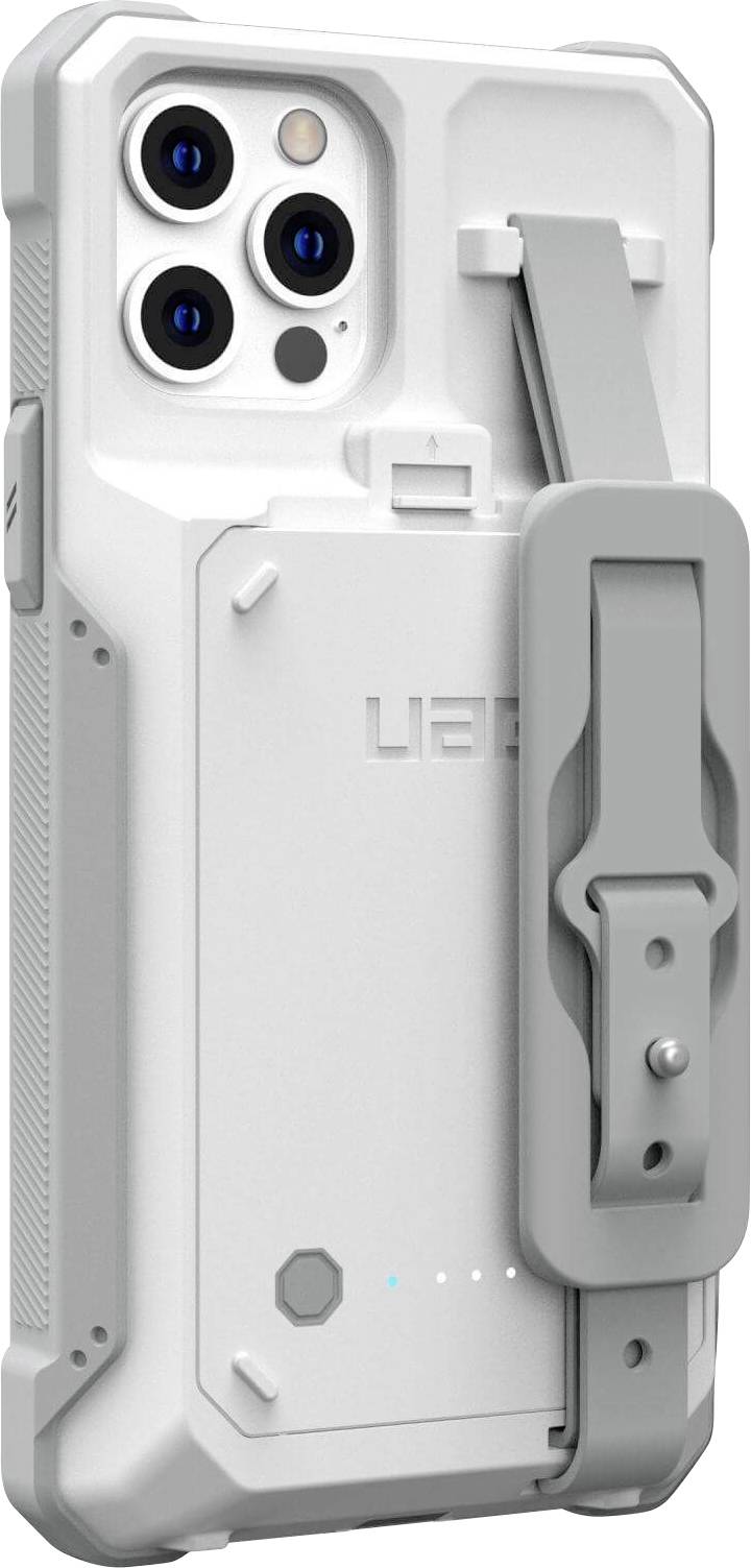 Ein robustes Smartphone-Gehäuse mit integriertem Clip, entwickelt für zusätzlichen Schutz und Befestigungsmöglichkeiten zum sicheren Tragen.