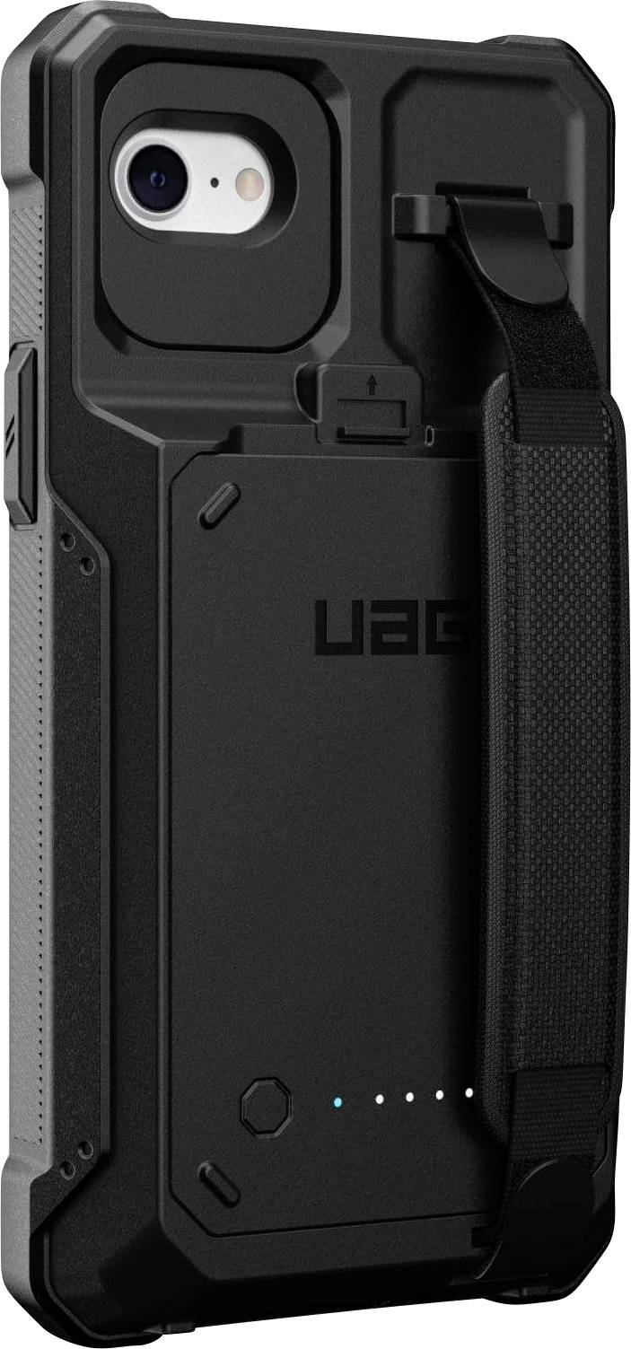 Urban Armor Gear WF0000044040 Ladecover Apple iPhone SE (2022 & 2020) Schwarz integrierter Akku WF0000044040